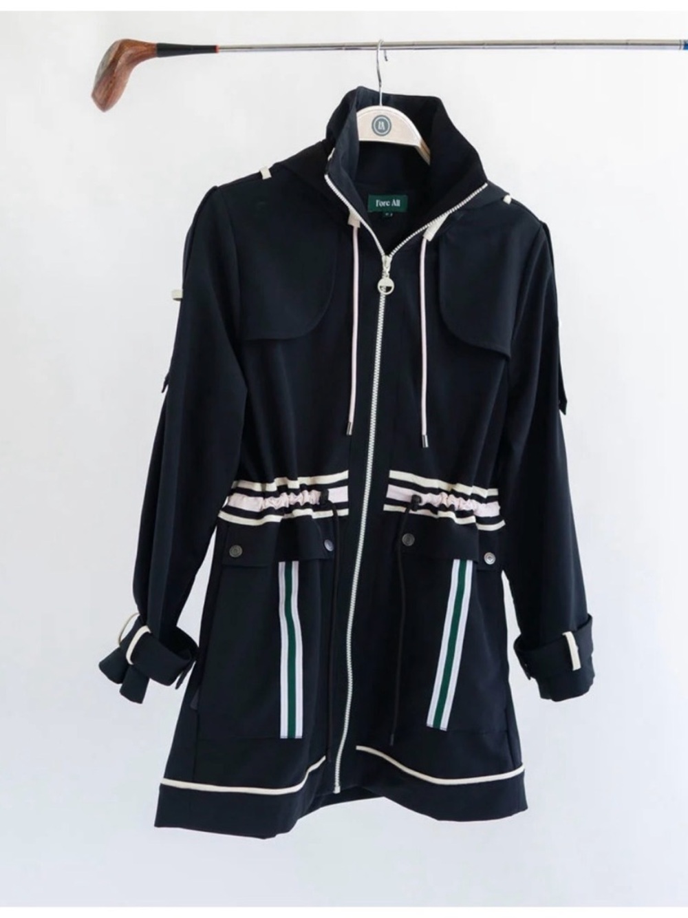 Fore All Windsor Rain Jacket Black Size Large
